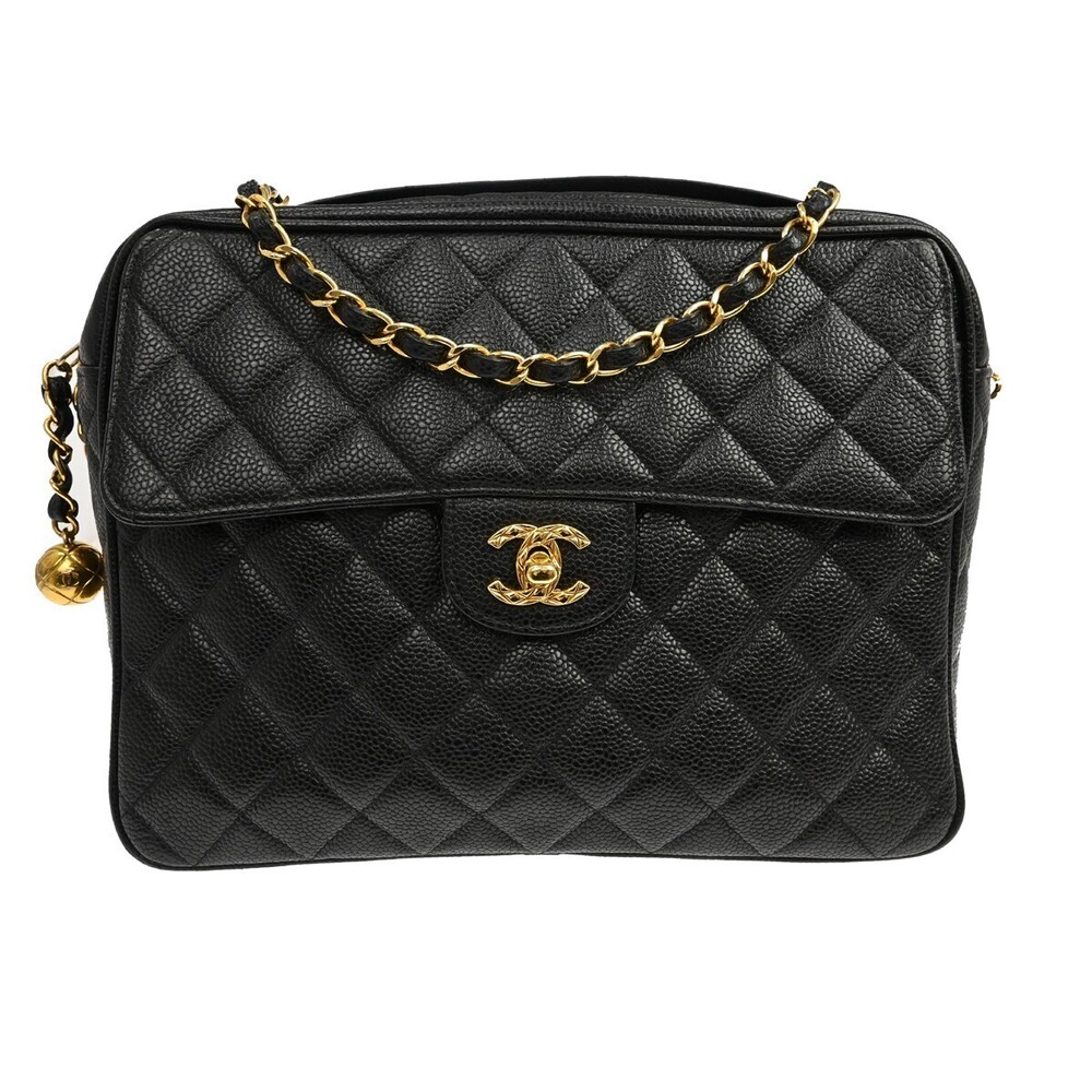 Chanel Vintage Front Pocket Quilted Caviar Medium